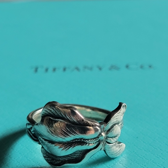 1885 Tiffany &Company IRIS Spoon Ring in Sterling Silver #55 - Picture 11 of 15